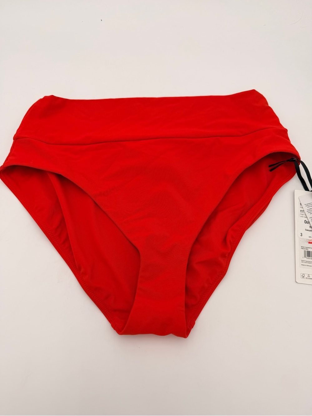 Red High-Rise Bikini Bottoms Medium